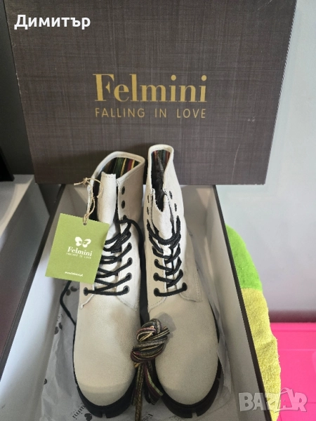 Дамски боти от естествена кожа Felmini, снимка 1