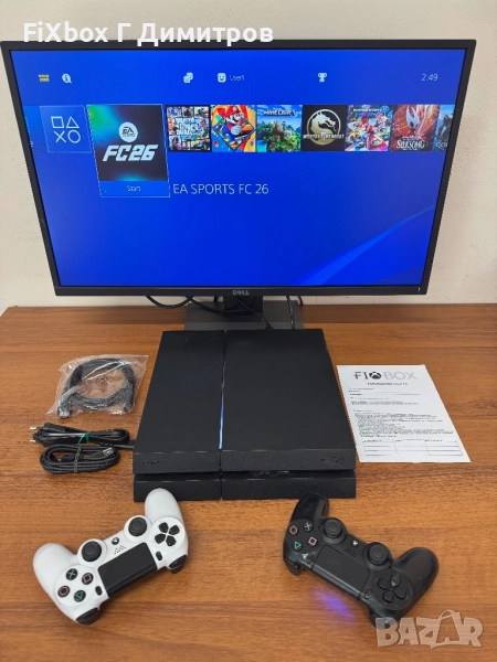 Хакнат PlayStation 4 с гаранция и игри FIFA 26 GTA5 Minecraft Spider-Man PS4 , снимка 1