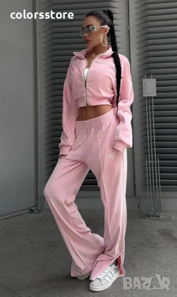 Дамски кадифен сет MOOD baby pink, снимка 1