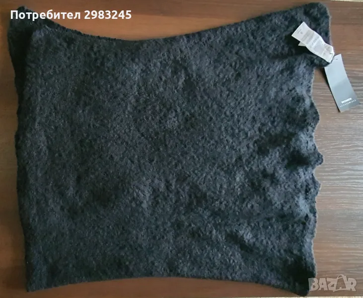 Дамски черен шал, снимка 1