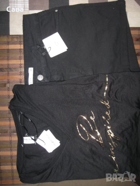 Къси дънки и тениска PIAZZA ITALIA  дамски,М-Л, снимка 1