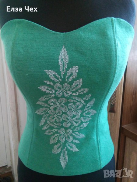 корсет бюстие с машинна бродерия, снимка 1