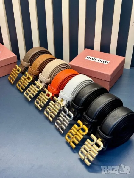 колани от естествена кожа в кутия 3см miu miu , снимка 1