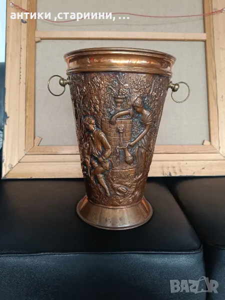  голяма медна кофа , снимка 1