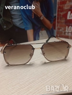 Кафяви слънчеви очила Рамки Голд, снимка 1