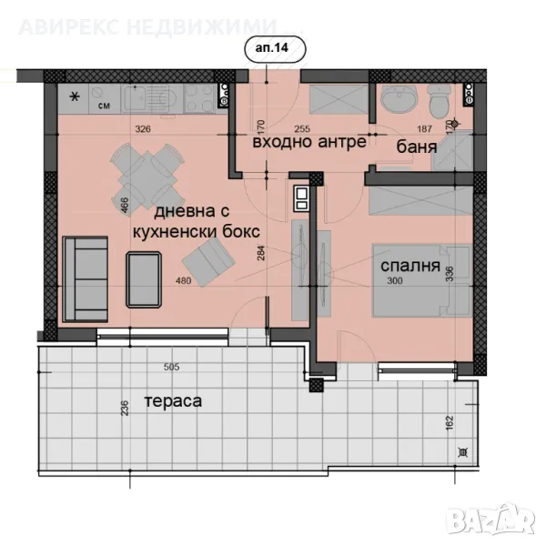 Оферта 65073 Двустаен апартамент с гараж - кв. Остромила, снимка 1