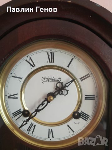 Стар стенен Механичен часовник Highlands , Английски, снимка 3 - Други ценни предмети - 42323789