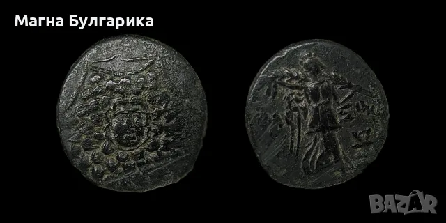Бронзова монета на Митридат VI Евпатор , Понтийско Царство ОК. 85–65 Г. ПР.Н.Е. - Амисос 