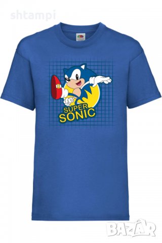 Детска тениска Sonic Super sonic 005,Соник,Игра,Изненада,Подарък,Празник,Повод