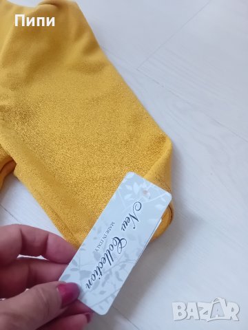 Рокля нова с етикет, цвят горчица  с,м размер , снимка 2 - Рокли - 42291989