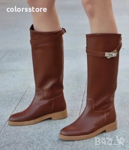 Равни ботуши - кафява кожа - НS22