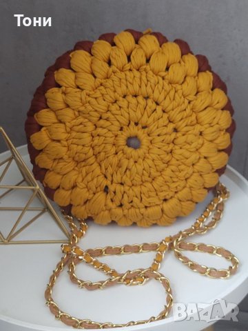 Дамска плетена чанта , снимка 3 - Чанти - 37560541