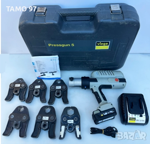 Viega Pressgun 5 - Акумулаторна преса за пресфитинги 12-15-18-22-28-35