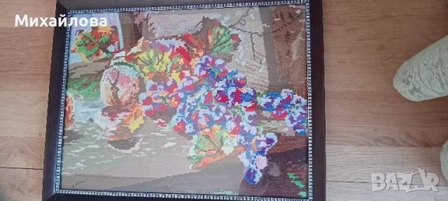 Гоблен "Цветна импресия"-уникат, снимка 4 - Гоблени - 49295282