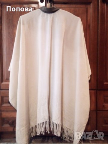 Бутикова пелерина естествена кожа и вълна високо съдържание, снимка 5 - Палта, манта - 31985895