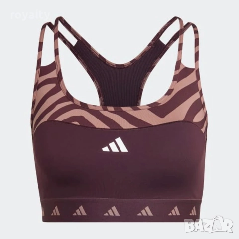 Adidas Оригинално Спортно Бюстие, XS, Бордо, снимка 2 - Спортни екипи - 52687525