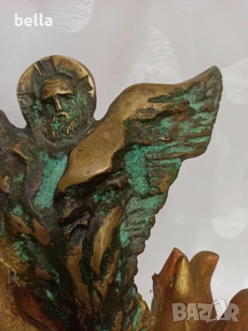 СТАР МАСИВНА БРОНЗОВА ПЛАСТИКА ,МАЙСТОРСКО ИЗПЪЛНЕНИЕ, снимка 8 - Антикварни и старинни предмети - 50928235