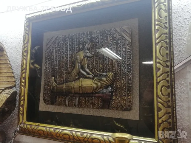 Плочка в рамка Анубис и Татан Камон, снимка 2 - Декорация за дома - 47530950