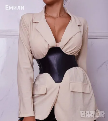 Дамски кожен корсет колан за талия р-р S-M