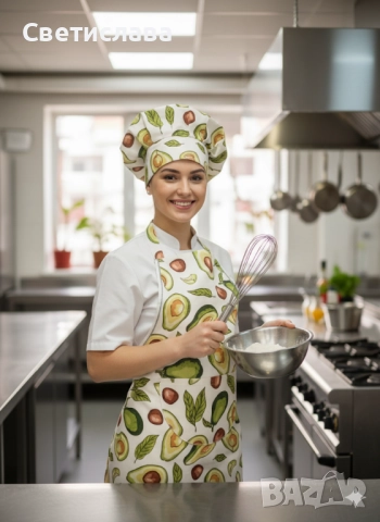 Престилка и шапка готвач