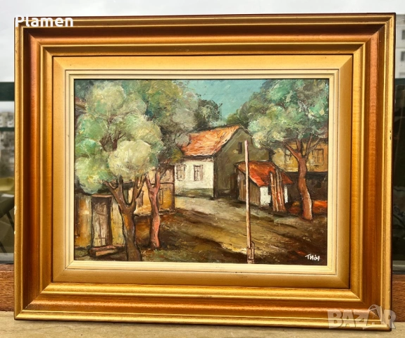 КАРТИНА МАСЛО НА ПЛАТНО ПОДПИСАНА И ДАТИРАНА