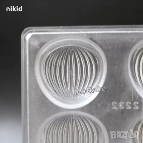 3d 10 бр Мида Раковина кръг пластмасова форма Поликарбонатна отливка калъп за Шоколадови бонбони, снимка 2 - Форми - 37813712