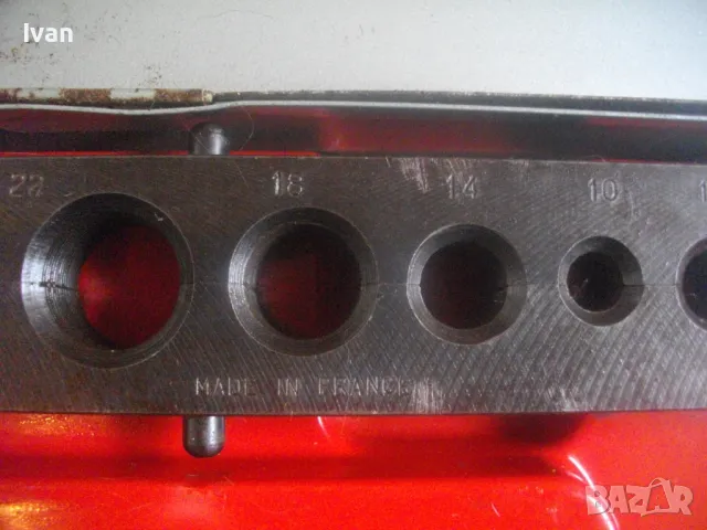 VIRAX ГОЛЯМА КОНУСНА ДЪСКА 10-22мм ЗА УГОЛЕМЯВАНЕ РАЗВАЛЦОВАНЕ БЕРТВАНЕ НА ТРЪБИ Made in FRANCE ПРОФ, снимка 6 - Други инструменти - 49690201