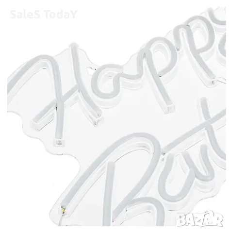 Светеща лампа тип табела, HAPPY /b- day, 40.8sm, снимка 3 - Лед осветление - 47576546