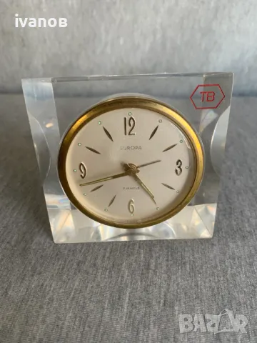 будилник EUROPA, снимка 2 - Антикварни и старинни предмети - 49882033