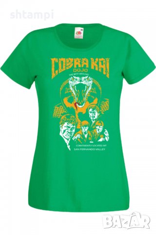 Дамска тениска Cobra Kai BEST DOJO,Филм,Игра,superhero,Изненада,Подарък,Повод,, снимка 8 - Тениски - 37727863