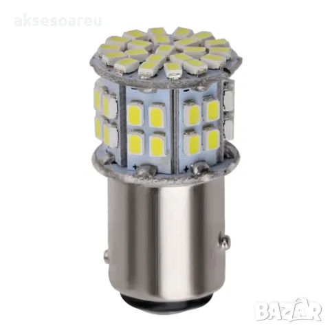 2 бр. Габаритни LED крушки BAY15D габарити стопове 1157 с 50 SMD лед диода DC 12V 24V Паркинг Задни , снимка 11 - Аксесоари и консумативи - 47602448