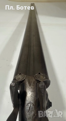 Стара двуцевна пушка, снимка 4 - Антикварни и старинни предмети - 53155980