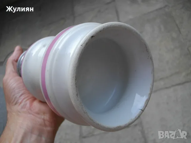СТАРА ПОРЦЕЛАНОВА ГАЗЕНА ЛАМПА , снимка 8 - Антикварни и старинни предмети - 55936536