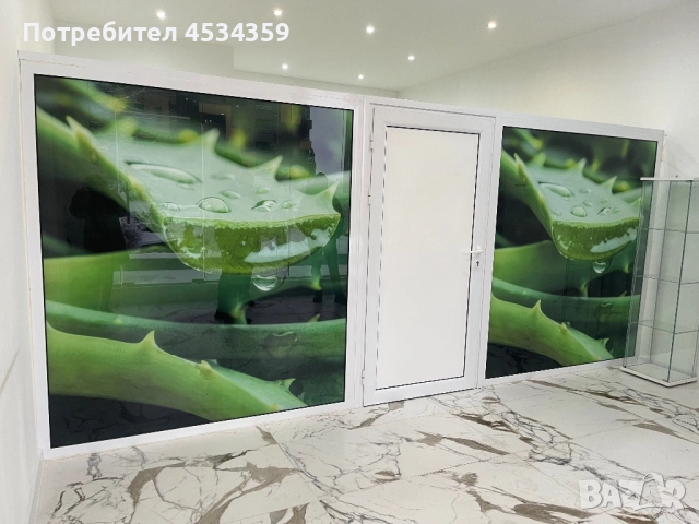 ПВЦ параван с врата (остъклен с фолио което се маха)- 470см./205см., снимка 2 - Паравани - 52919033