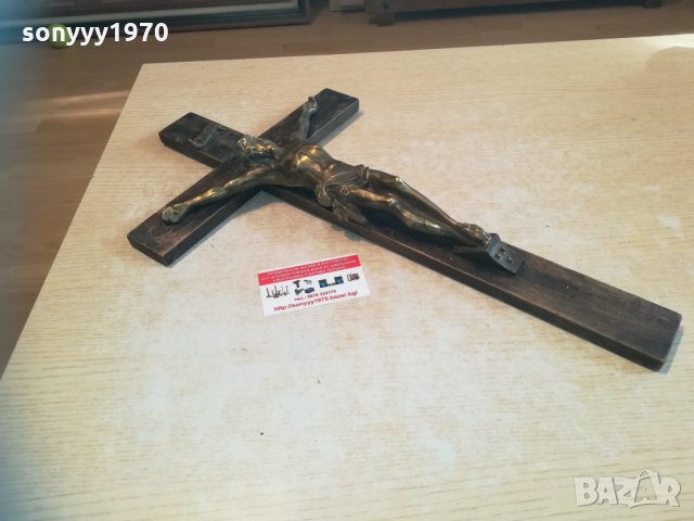 поръчан-тежък масивен кръст-мед/месинг 2301211906, снимка 3 - Колекции - 31530573