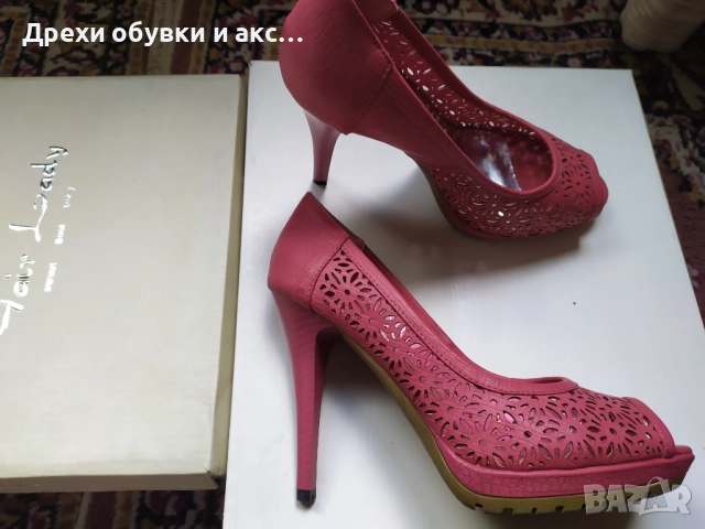 Сандали на висок ток 37 номер носени веднъж