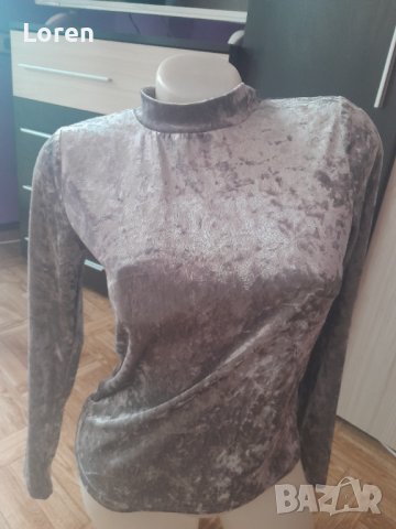 Кадифено поло, снимка 3 - Блузи с дълъг ръкав и пуловери - 42075093