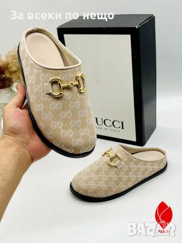 Gucci Дамски Затворени Чехли Гучи - Различни Цветове Код SEM-356, снимка 2 - Чехли - 55846203