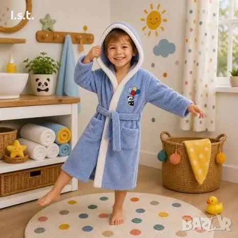 Детски и юношески памучни халати, снимка 2 - Хавлии и халати - 56047479