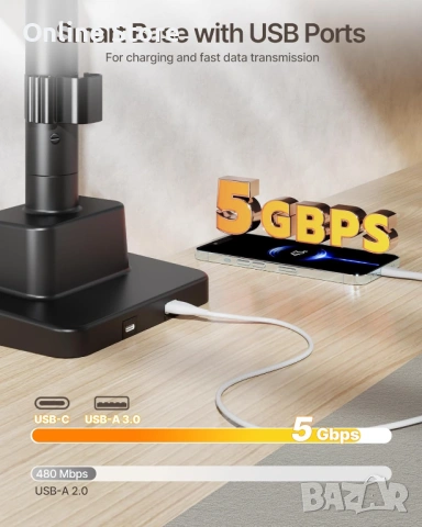 monTEK двойно рамо за монитори 17"–57" до 27 кг – VESA 75/100, газови пружини, снимка 4 - Други - 54169968