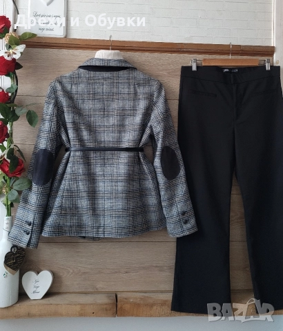 Нов черен панталон ZARA XL , снимка 3 - Панталони - 52627979