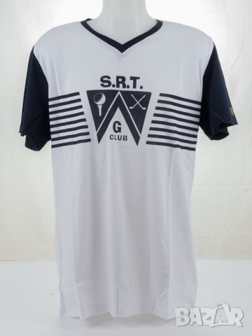 Мъжка памучна тениска в бяло и тъмносиньо марка Sir Raymond Tailor , снимка 1