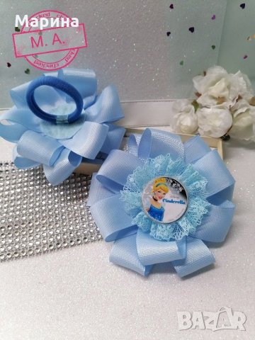 Много красив аксесоар за коса Пепеляшка в нежно синьо! , снимка 6 - Шноли, диадеми, ленти - 31577995