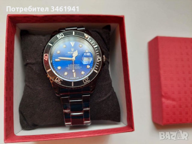 Продавам чисто нов мъжки часовник Rolex. С подарък кутийка и възглавничка., снимка 2 - Мъжки - 39583152