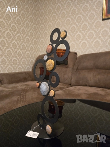 Страхотен свещник със стъклени чашки , снимка 2 - Декорация за дома - 52460067