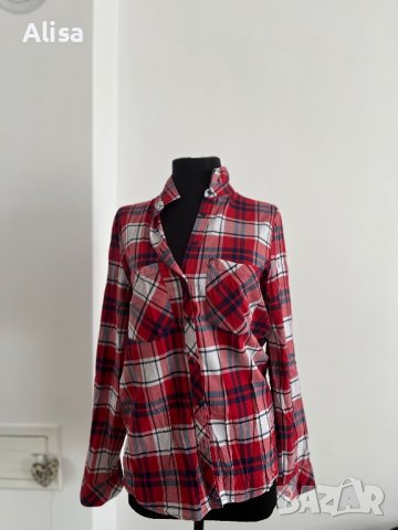 Дамска карирана риза, снимка 5 - Ризи - 36764653