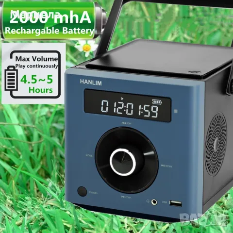 Portable CD Player 20W , Преносима мултифунционална аудио система , снимка 18 - Bluetooth тонколони - 50303484