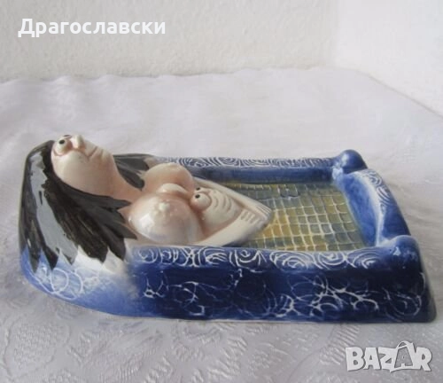 еротика - гол мъж в буре, дървена играчка за възрастни, дърворезба, фигура, жена, керамика, пепелник, снимка 16 - Статуетки - 28883797