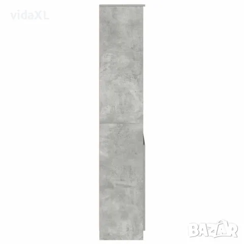 vidaXL Висок шкаф, Бетонно сиво, 50x35x180 cм инженерно дърво, снимка 7 - Бюфети - 56147041