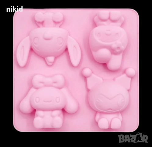 Kuromi Куроми Стич Stitch Melody Cinnamoroll силиконов молд форма фондан шоколад гипс декор, снимка 3 - Форми - 51594912